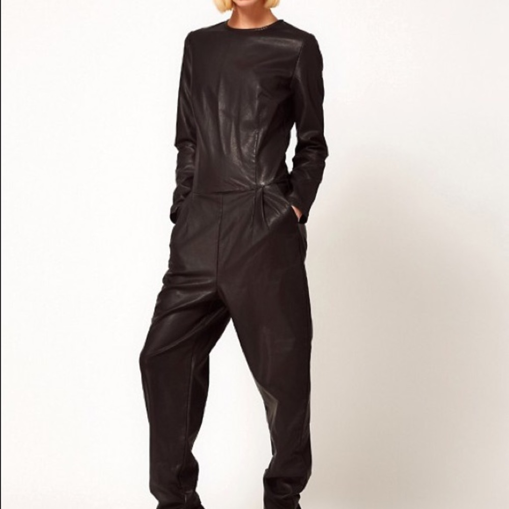 ASOS vegan leather boiler suit